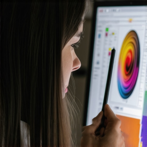 Advanced Calibration for Digital Art Artist calibrating stylus and display on high-resolution monitor