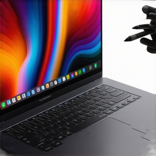 High-Res Creative Laptop with Stylus Support Creative laptop with stylus and high-resolution screen for digital art.