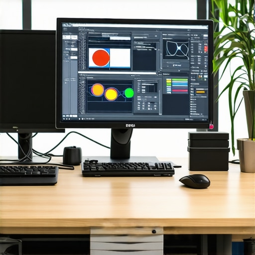 Calibrating Your Display for Optimal Artistic Performance A creative professional calibrating their high-res monitor with a color calibration device