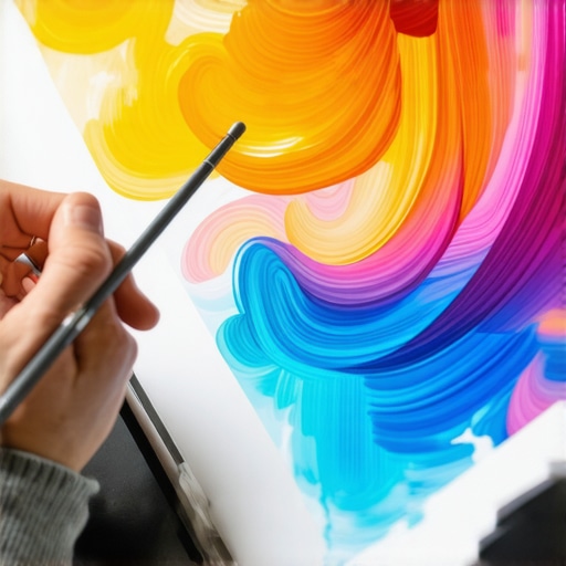 A digital artist using a stylus on a high-resolution graphics tablet to create artwork