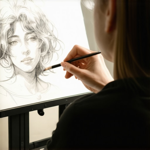 Artist calibrating display and stylus for optimal creative performance